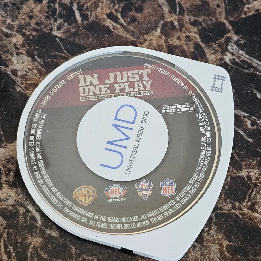 NFL Films In Just One Play The Big-Play Men of the NFL UMD Sony PSP Disc Only